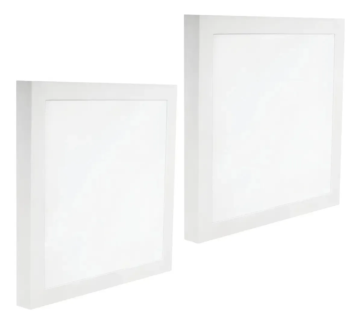 Kit 2 Luminárias G-light 18w Quadrado 3000k Amarela