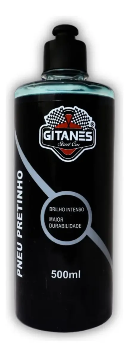 Pretinho Gitanes 500ml Brilho Intenso para Pneus Carro/Caminhonete