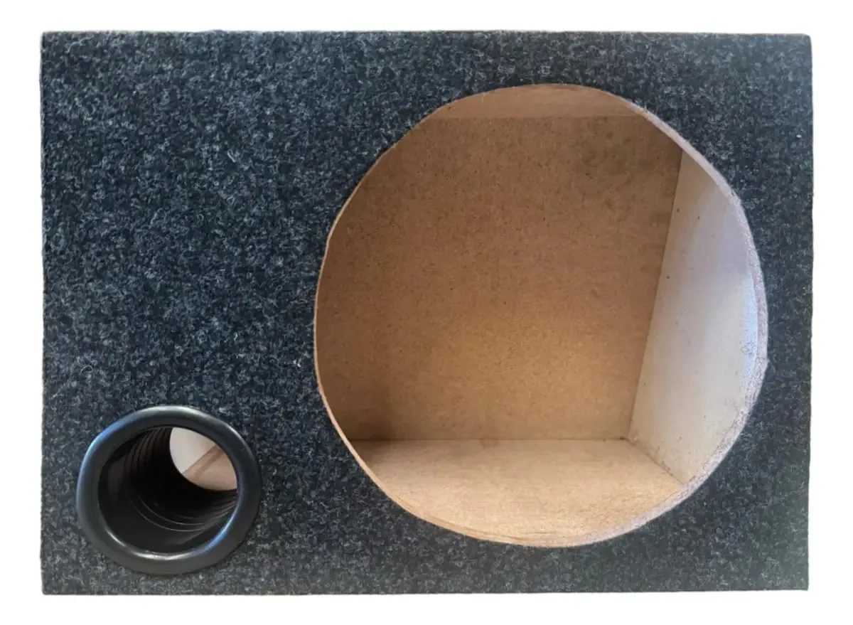 Caixa Dutada Vazia 12 Pol Subwoofer Som Carpete Grafite