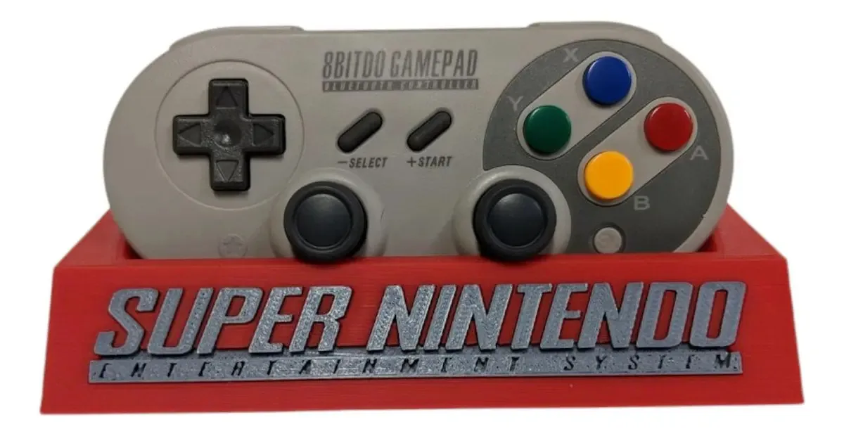 Suporte Compatível Com 2 Controles 8bitdo Sn30 Pro - 3d Cor Vermelho/branco