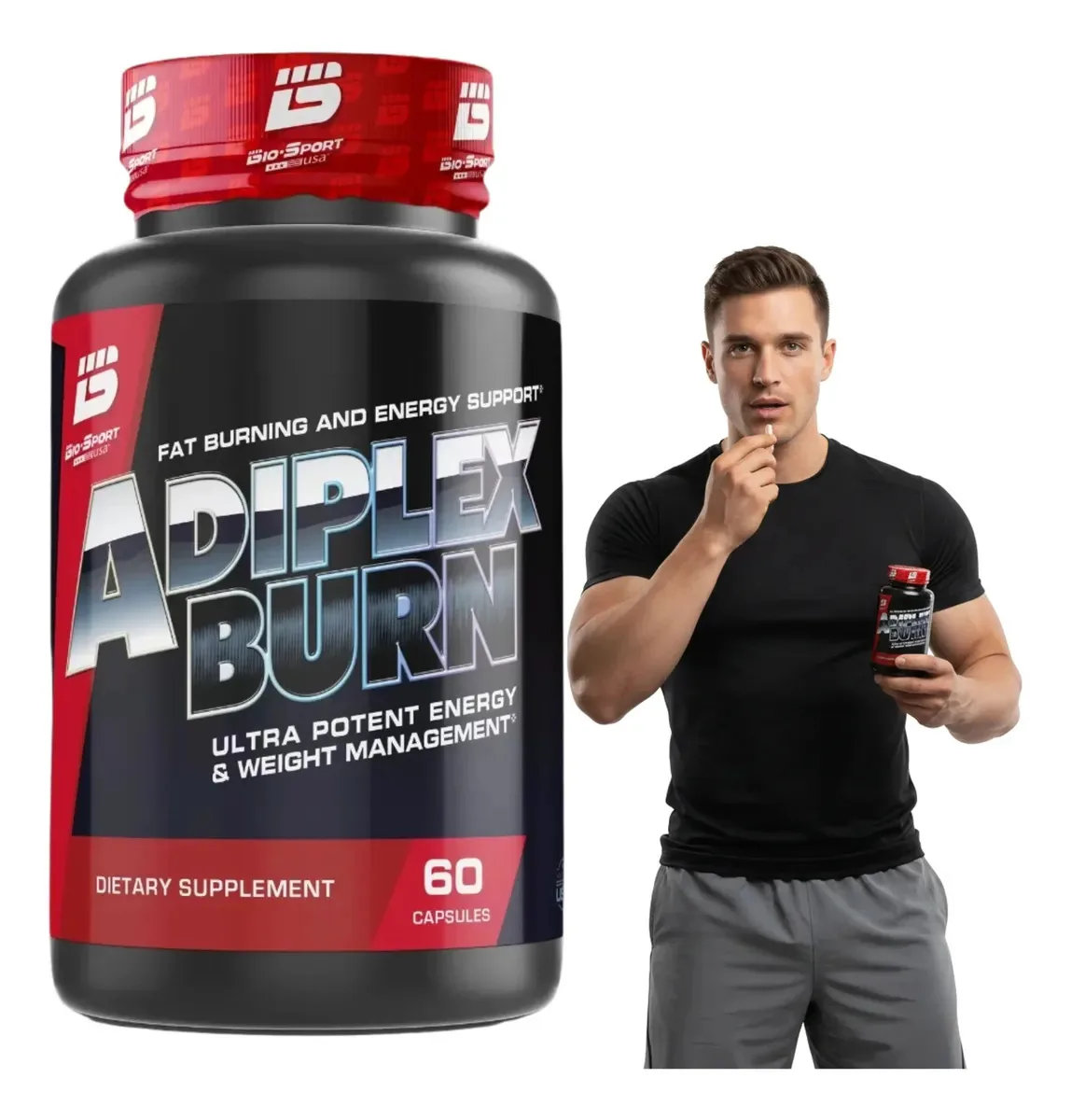 Suplemento en cápsula Bio Sport USA Suplementos e Vitaminas Termogênico de ADIPLEX BURN 60 TABS x 60g