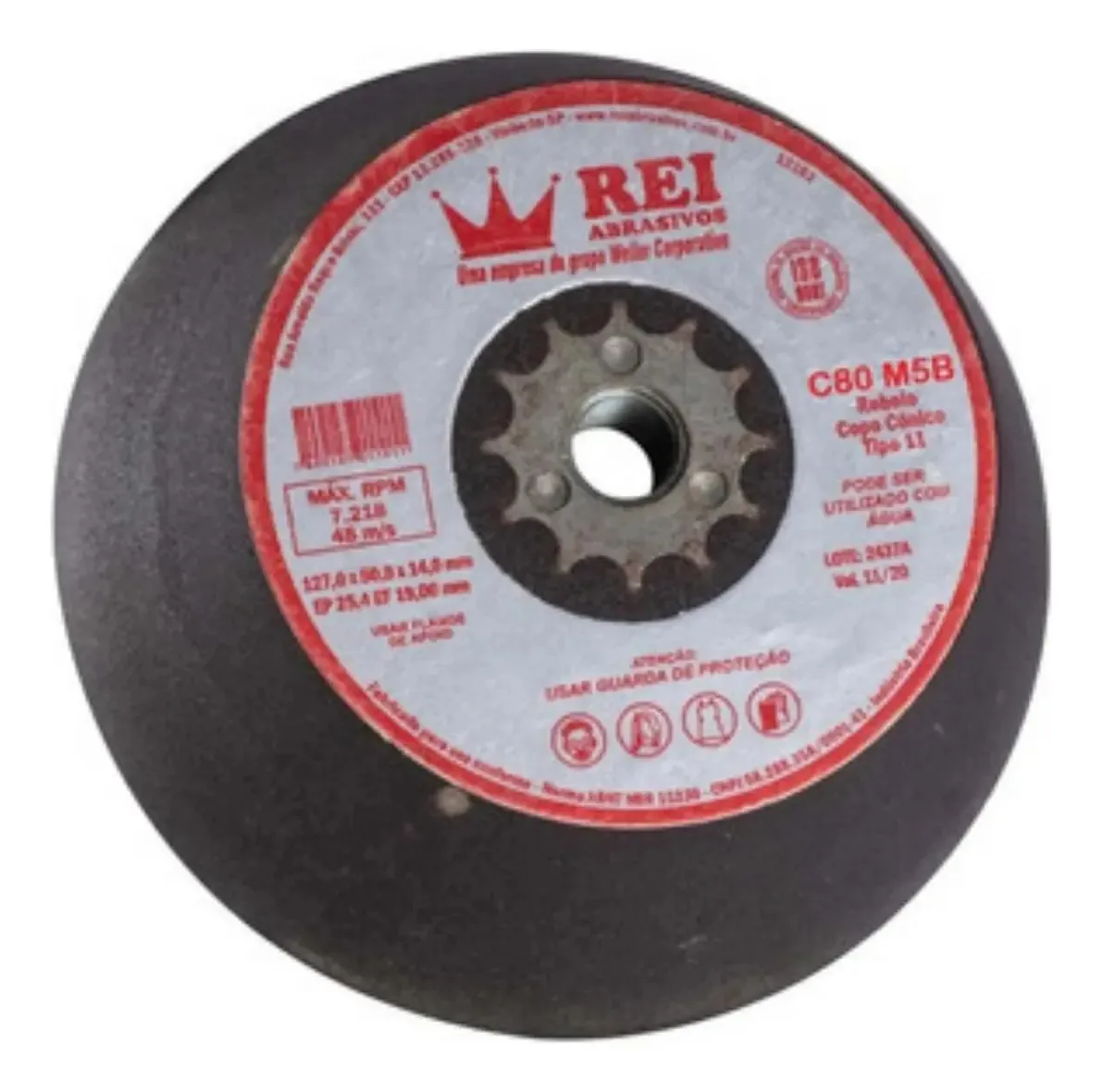 Kit 5 Rebolos Grao 80 Rei Polimento Pedra Marmores Granito
