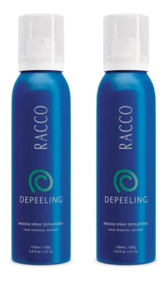 2 Mousse Spray Depilatório Indolor Racco Depeeling - 150ml