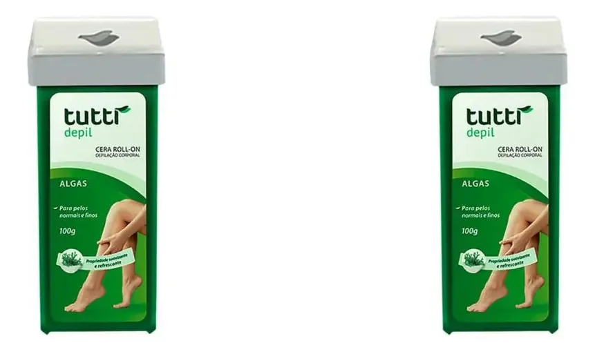 Kit 2 Roll-on De Algas Refil Tutti Depilação Prática