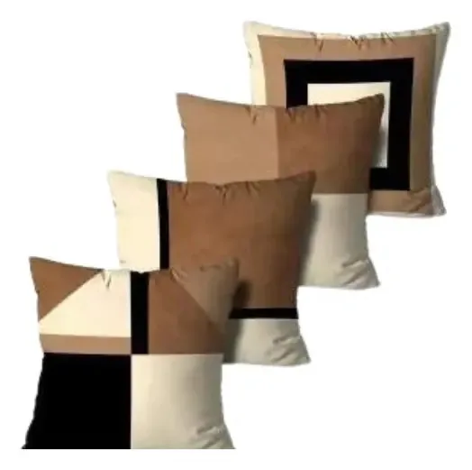 Kit Capas Para Almofadas 4 Peças Modernas Lisa E Estampadas