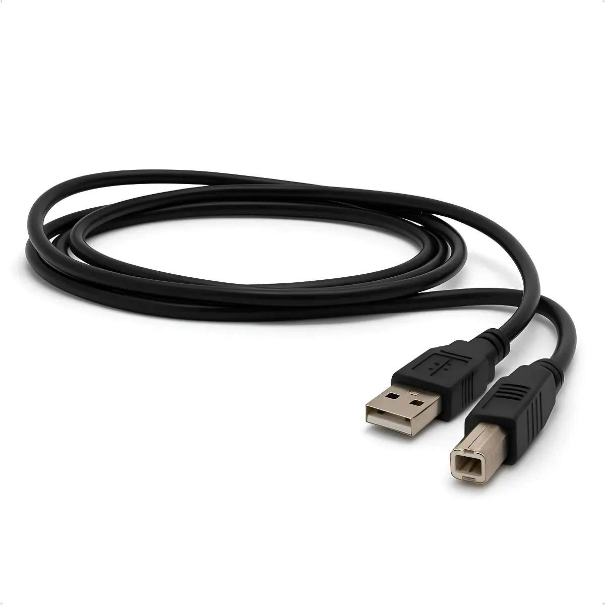 Cabo Usb Universal Para Impressoras Scanner 1,5m Resistente Preto Pro Power