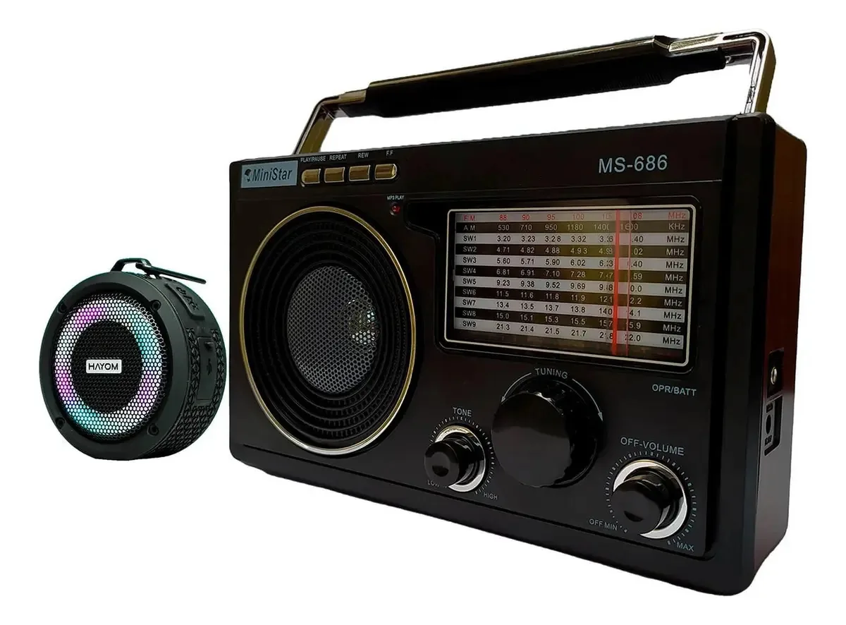 Radio Retro Portátil Vintage Am Fm Usb Pendrive
