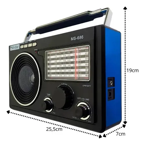 Rádio Fm Vintage Bluetooth Livstar Potente 3w Am Sw Conexões