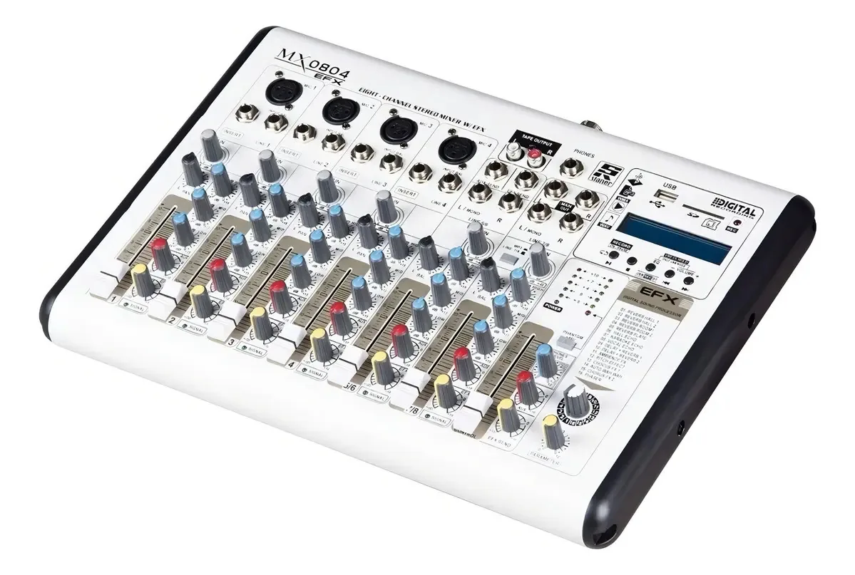 Mesa De Som Staner Mx08.04 Efx Com 8 Canais Bluetooth
