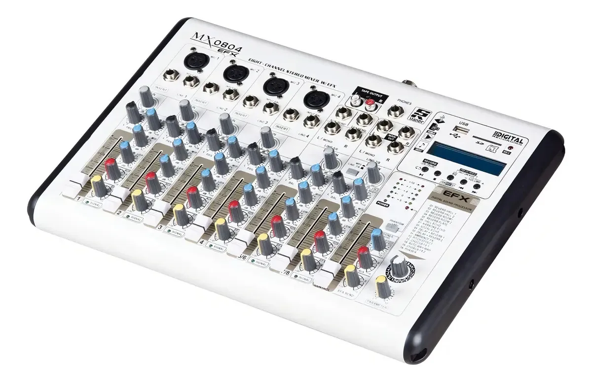 Mesa Som Analógica Staner MX0804EFX 8 Canais Bluetooth Efeitos Digitais