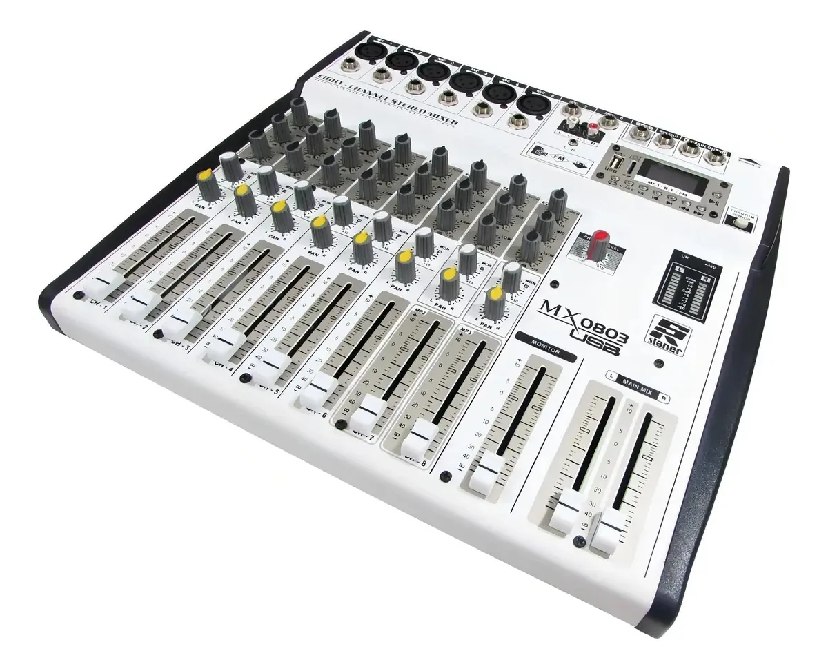 Mesa De Som Staner 8 Canais Mx0803usb Mx-0803usb Bluetooth