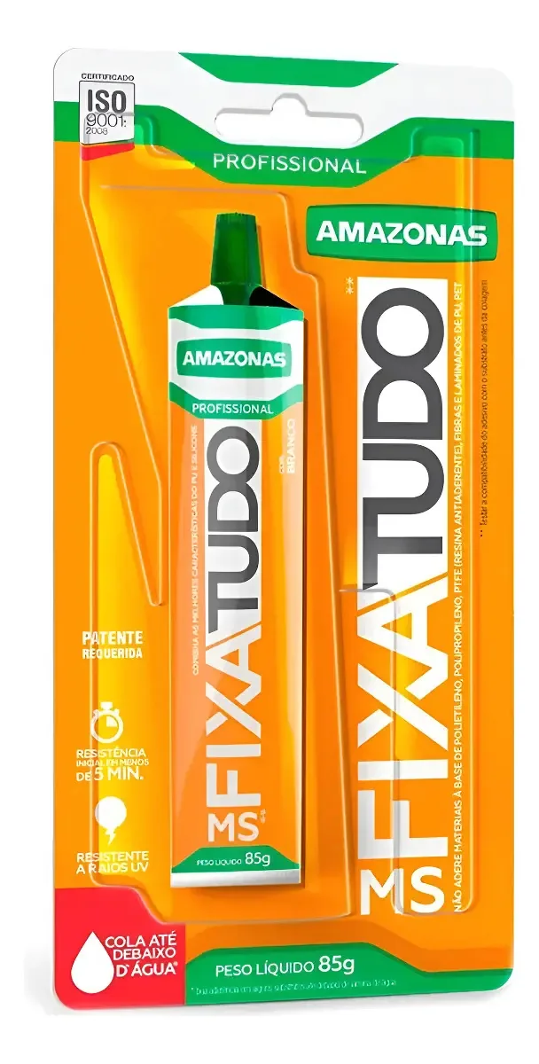 Cola Adesiva Fixa Tudo 85g Amazonas Cola Até Debaixo Dágua Cor Branco