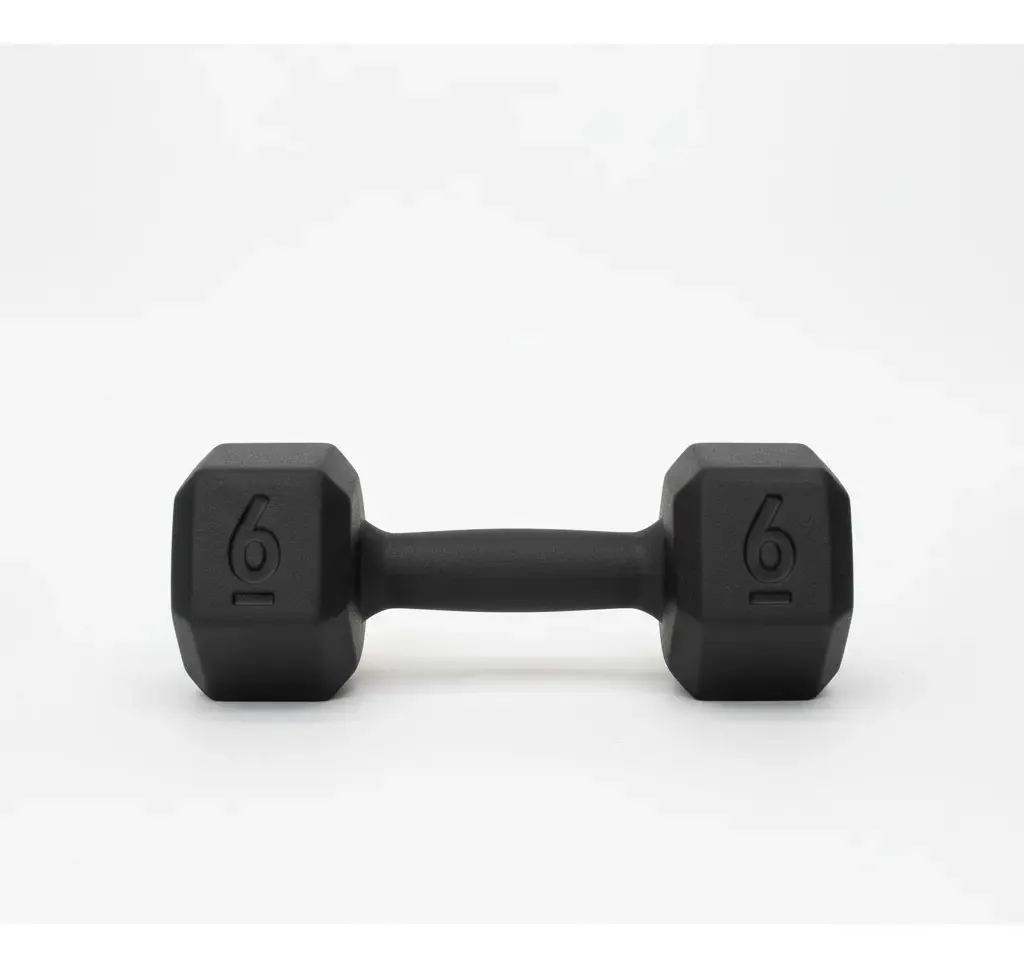 Peso 6kg Halter Pintado Sextavado Musculação Força Exercícios Fitness Em Casa