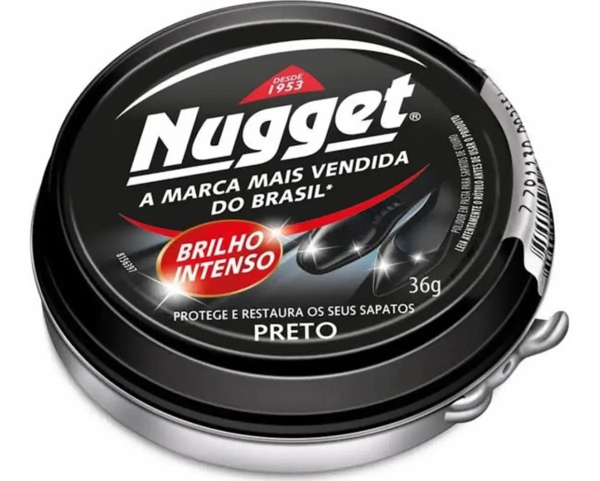 Polidor De Sapato Pasta Preto Nugget P/couro Sapato,bolsa