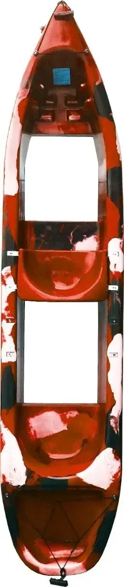Caiaque Duplo De Recreação Aquarius Com 2 Remos Caiaker Cor Vermelho Camuflado