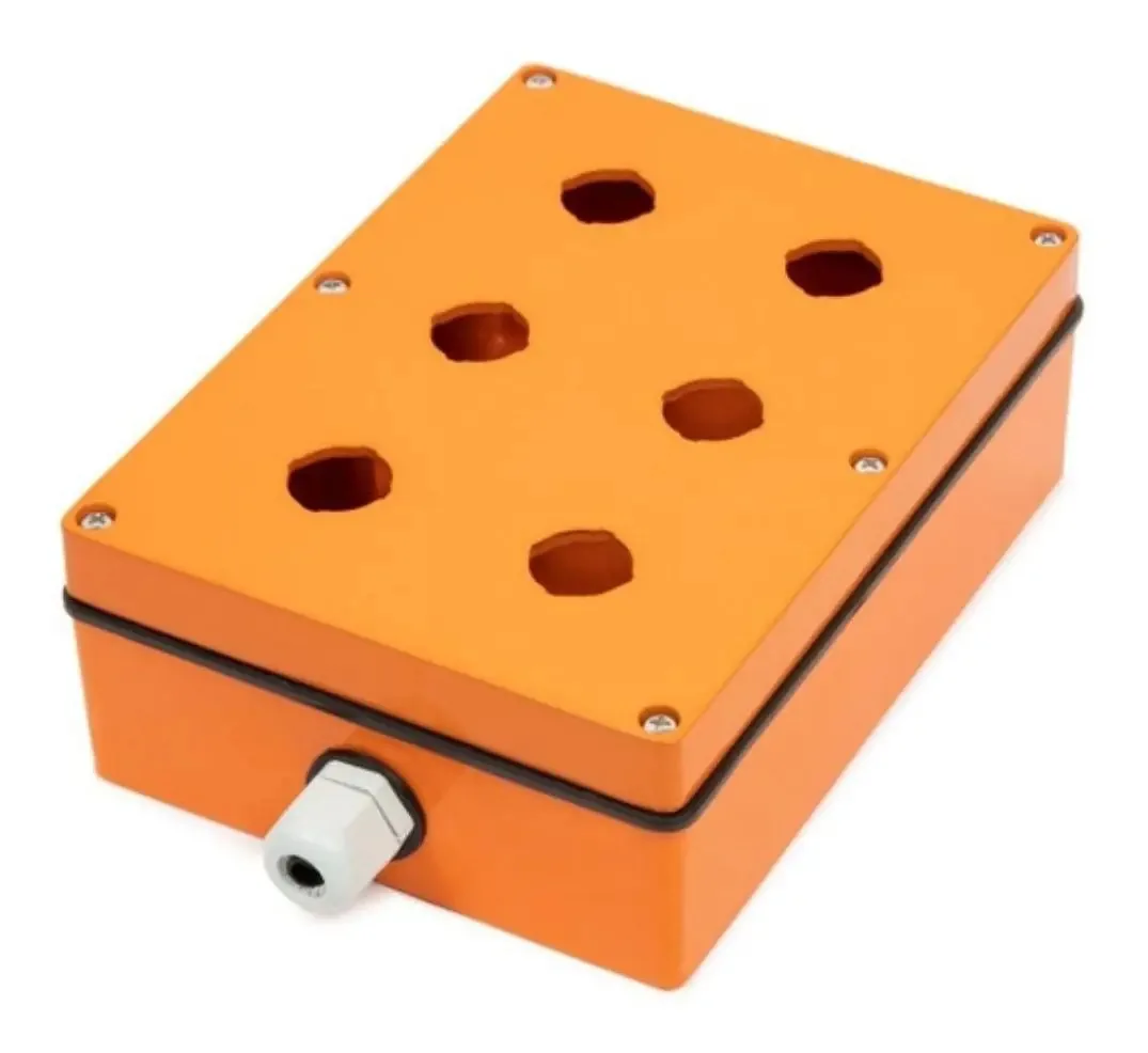 Botoeira MPS 6 Furos 22mm Metal Industrial Automação Painel Elétrico