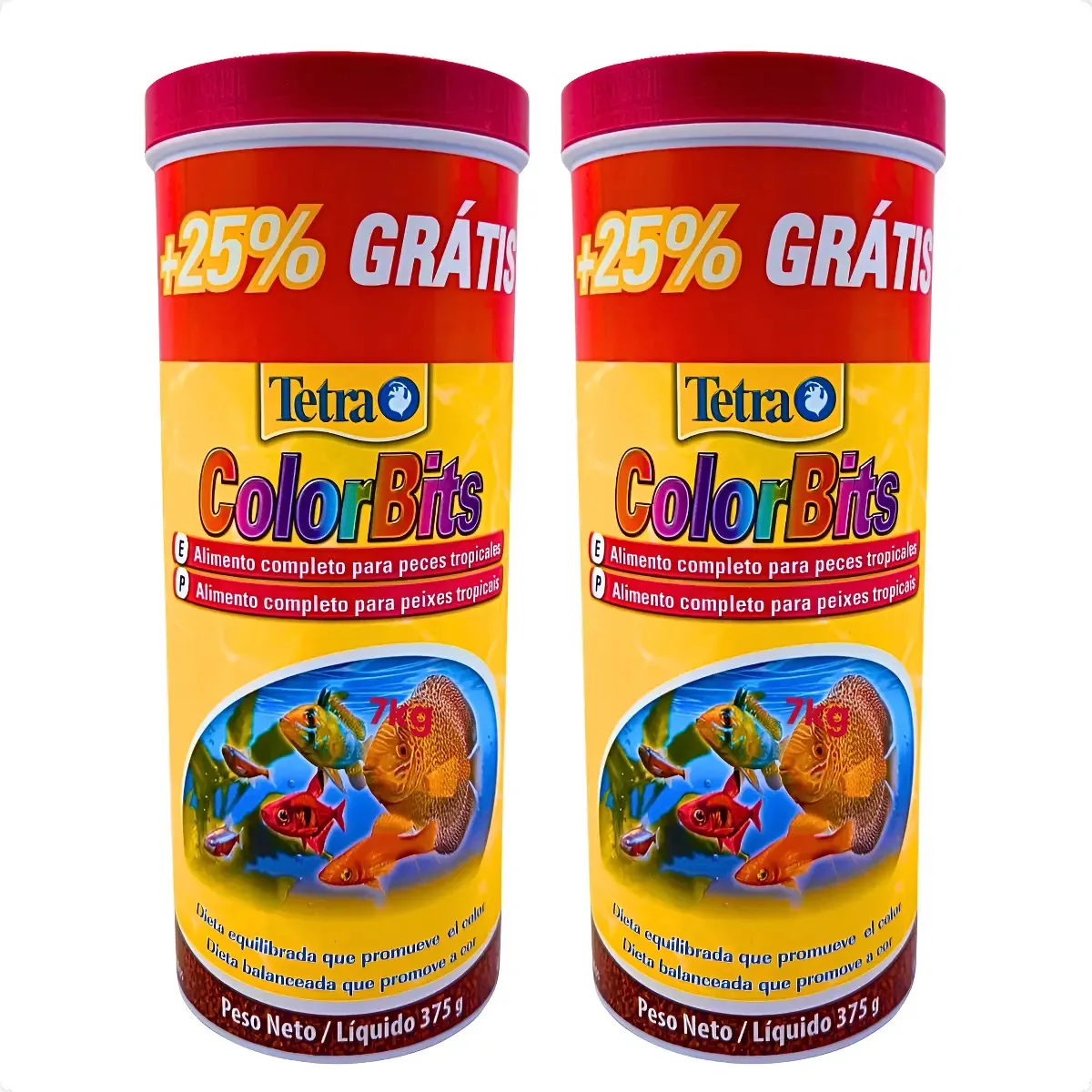 2 Ração Para Peixes Colorbits Granules - Tetra - 375g