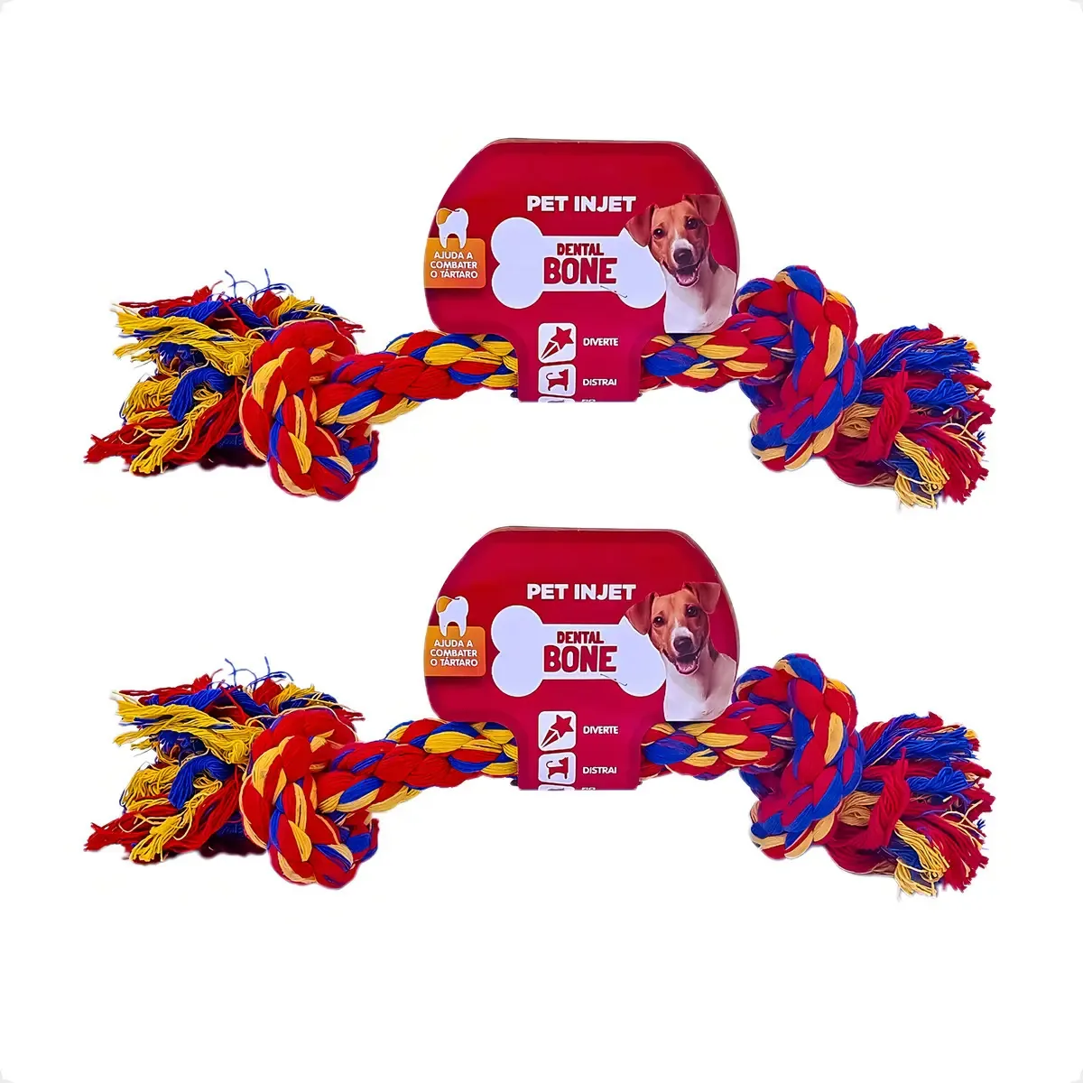 Brinquedo Petinjet Dental Bone Extra Grande Corda Higiene Bucal Cachorro