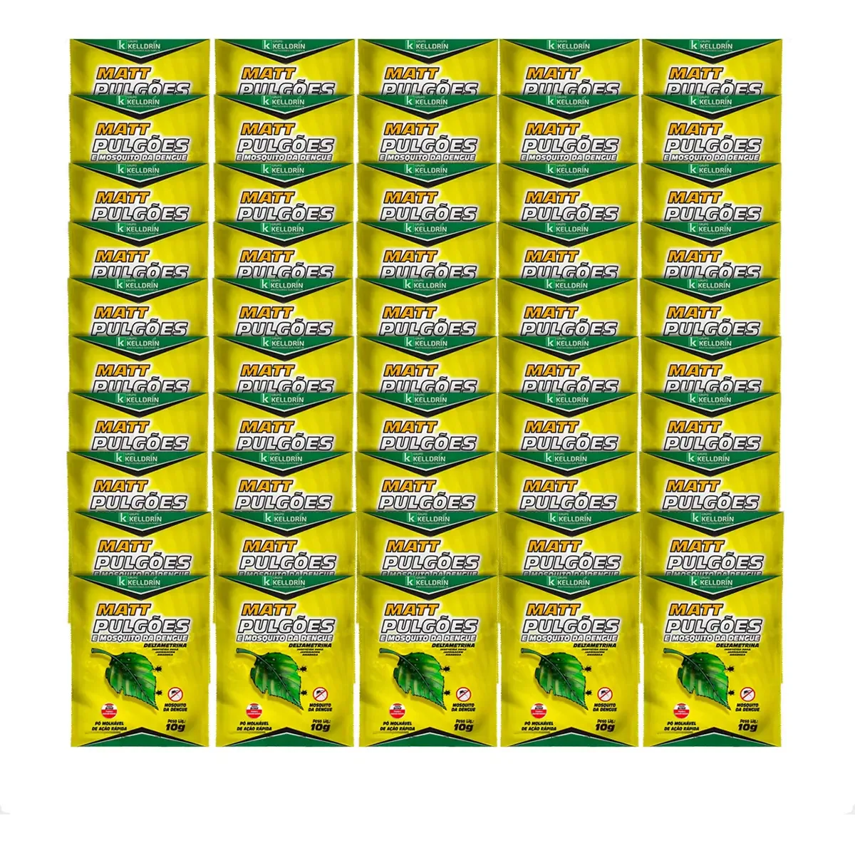 Kit 50 Matt Pulgões E Mosquito Da Dengue Kelldrin Inseticida 10g