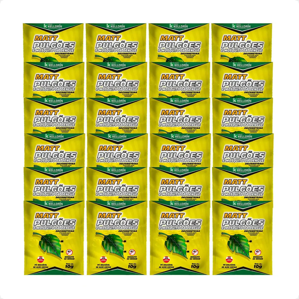 24 Matt PuLGões E Mosquito Da Dengue Kelldrin Inseticida 10g