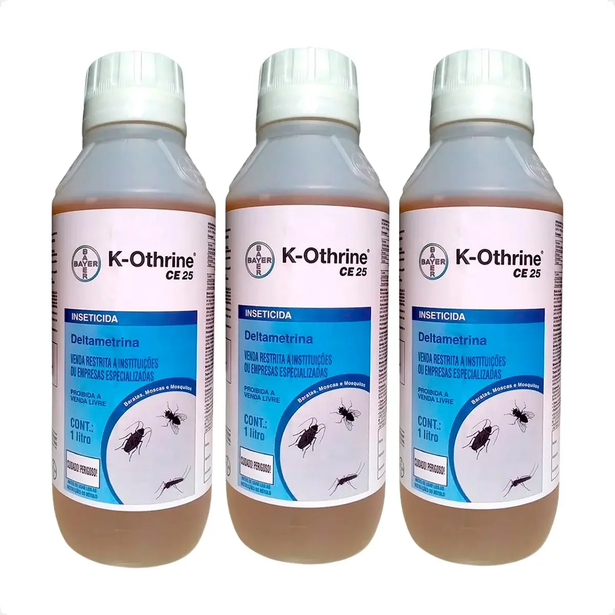3 K-othrine Ce 25 Bayer Contra Baratas E Insetos- 1 Litro
