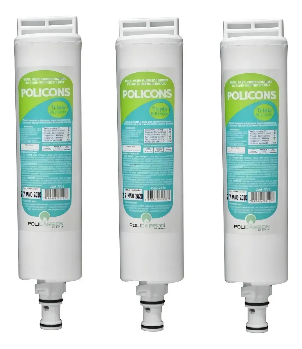 3 Filtro Refil Purificador De Agua Bebedouro Consul