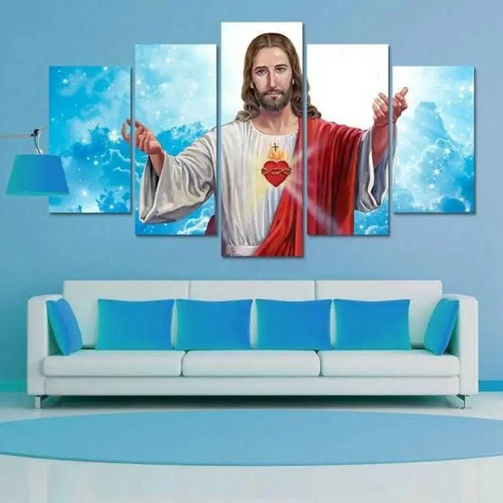 Quadros Decorativos Mosaico 5 Sagrado Coraçao Jesus