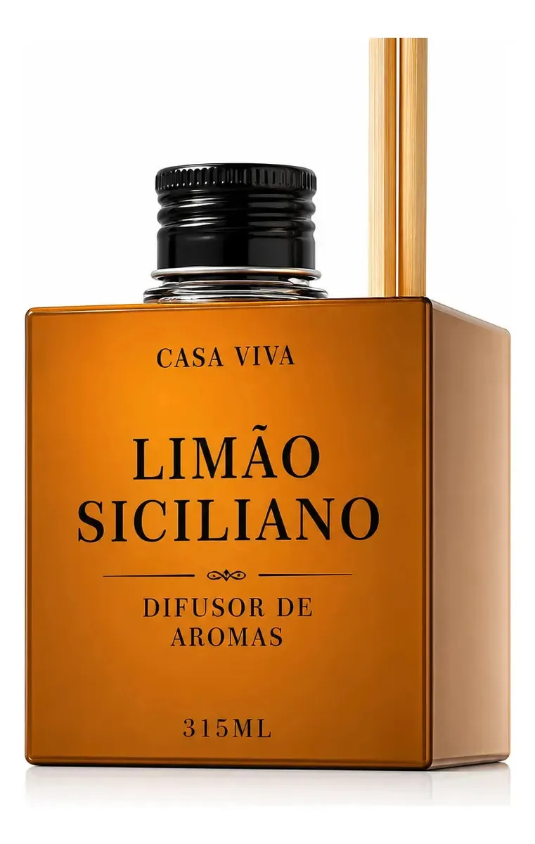 Difusor Aromas Limão Siciliano 315ml Casa Viva Varetas Premium