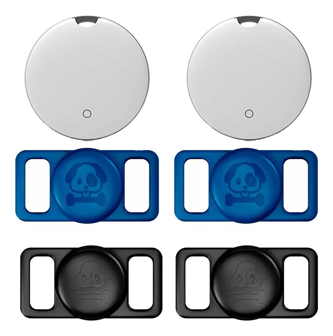 2 Localizador De Objetos Malas Gps+4x Case Animal Azul/preto