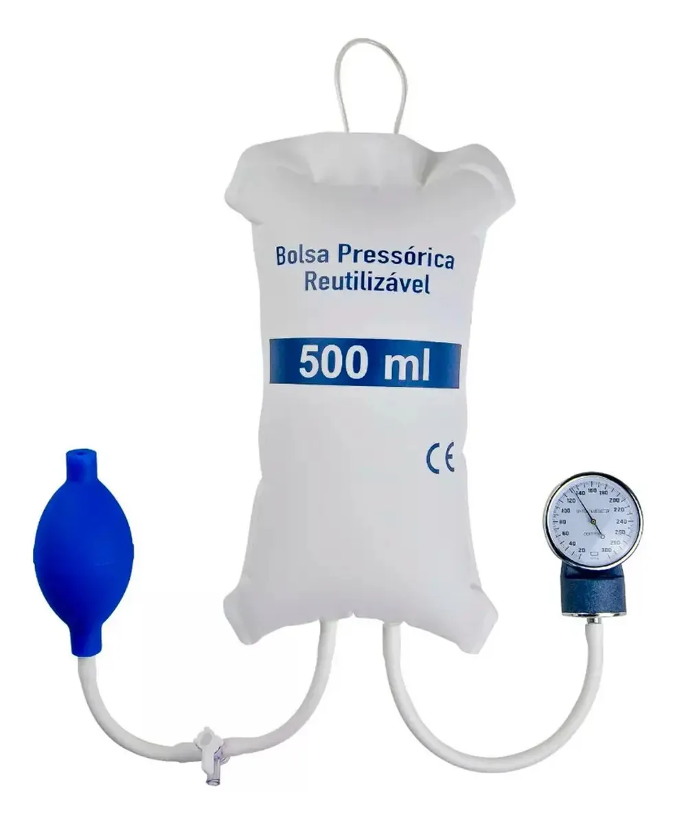 Bolsa Pressórica Reutilizável 500ml Hospicenter com Manômetro