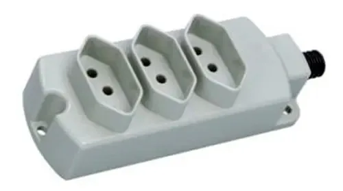 Tomada Multipla Tmu3 2p T Cinza 10723