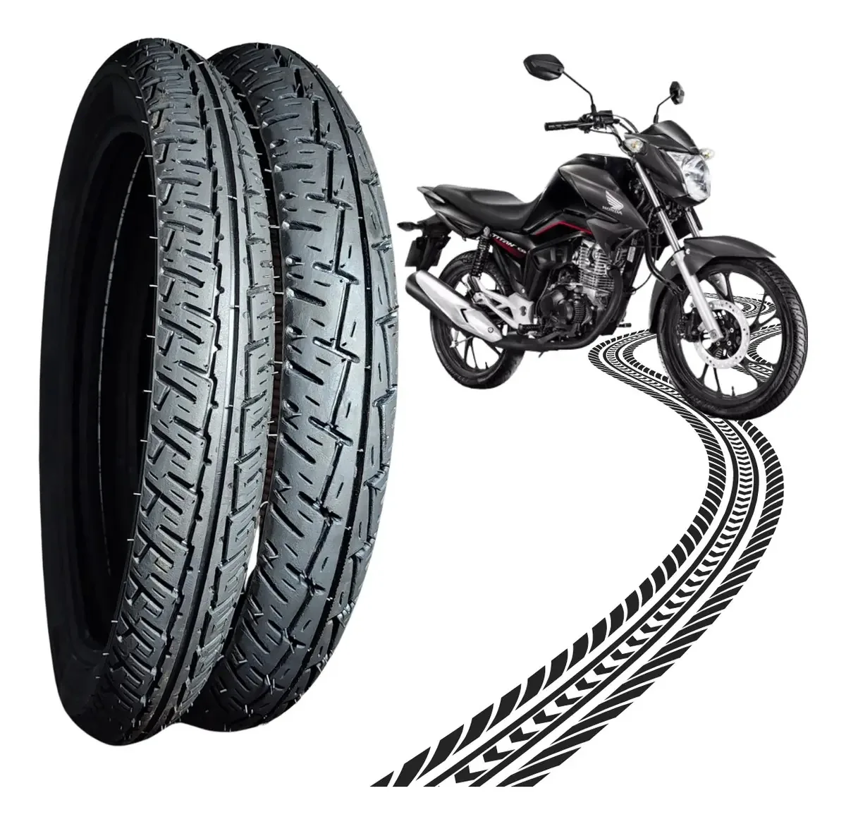 De Pneus Dianteiro + Traseiro Cg 125/150 / Ks Titan 160
