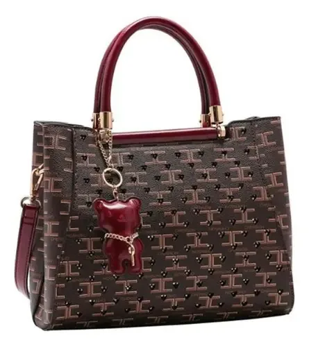 Bolsa Chenson Monograma Cristal Duas Divisórias Café