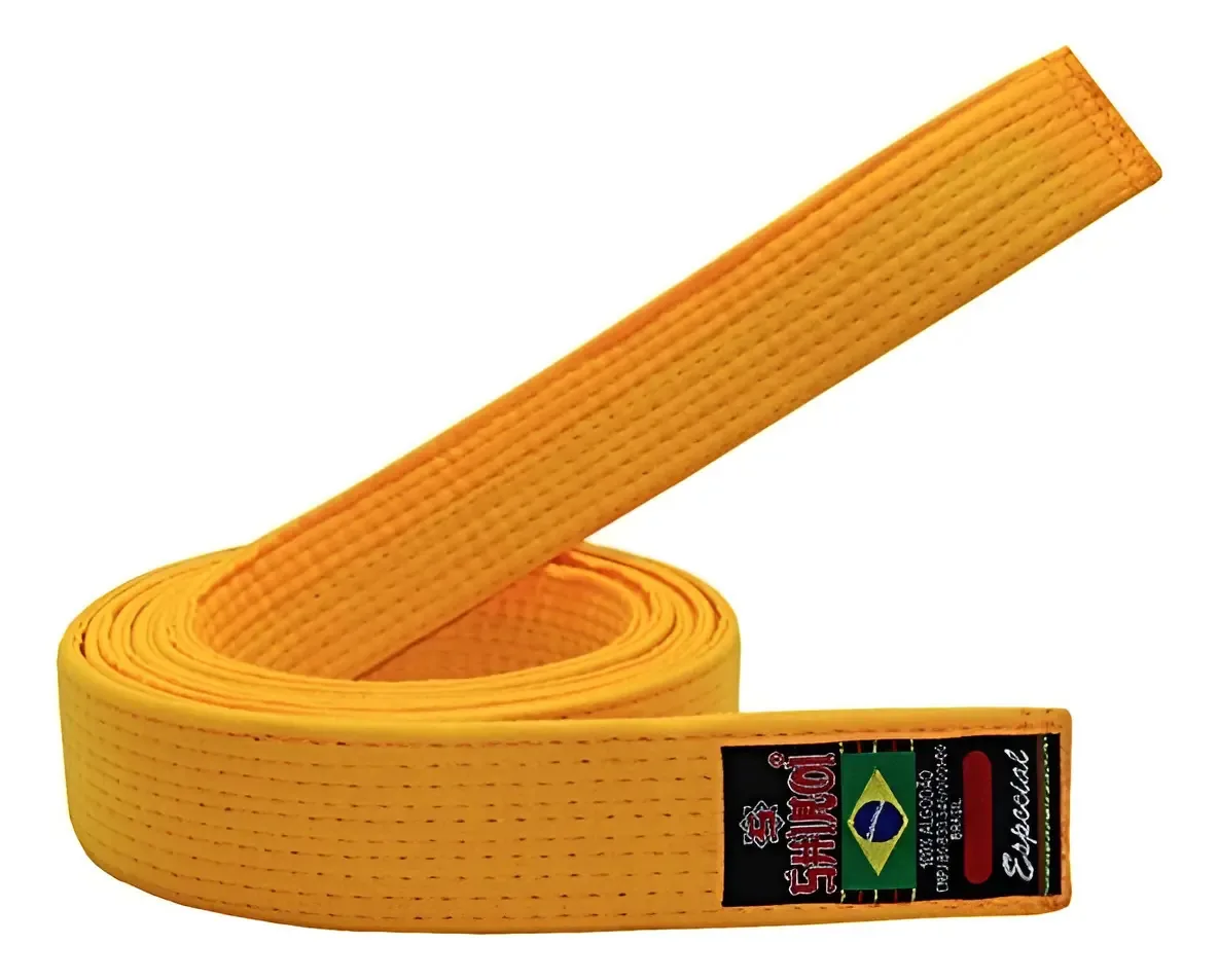 Faixa Karate Judo Taekwondo Artes Marciais Especial Shiroi Cor Amarelo Tamanho 3