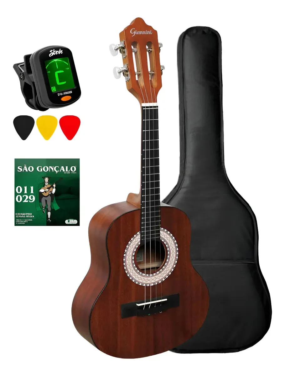 Cavaquinho Acústico Giannini Sapele Satin Capa Performance Plus