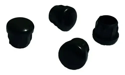 10 Ponteiras Plásticas Para Tubos Redondos 3/4 - Preta Cor Preto
