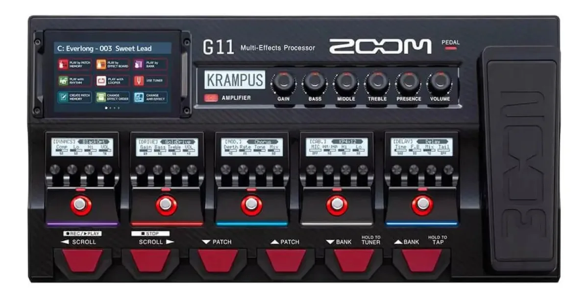 Pedaleira Zoom G11 Multi-effects Para Guitarra