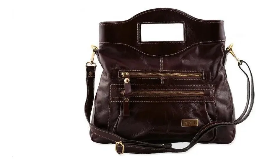 Bolsa Transversal Feminina Couro Legitimo Casca