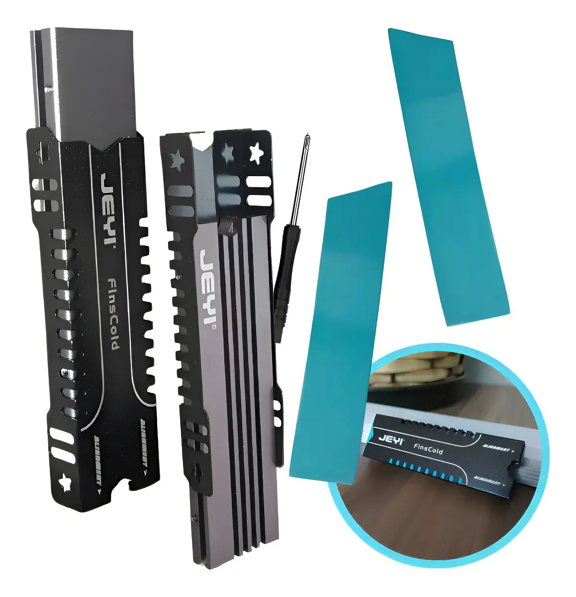 Dissipador De Calor Ssd M.2 Nvme 2280 Alumínio Jeyi Finscold