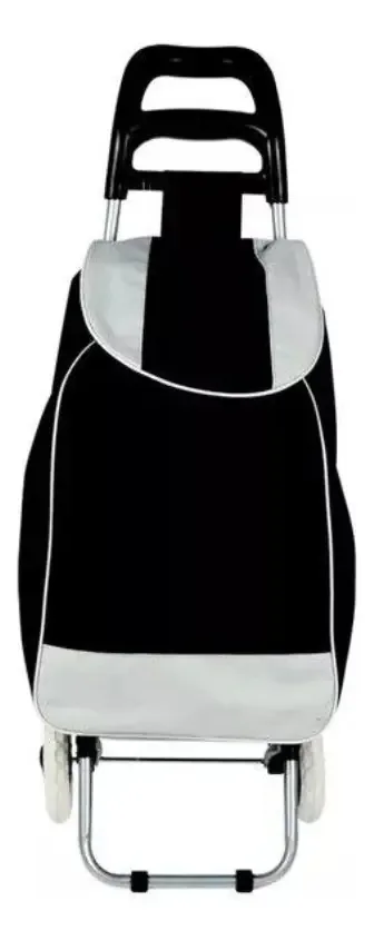 Carrinho De Feira Para Fazer Compras Multiuso 30 Kg Cor Preto