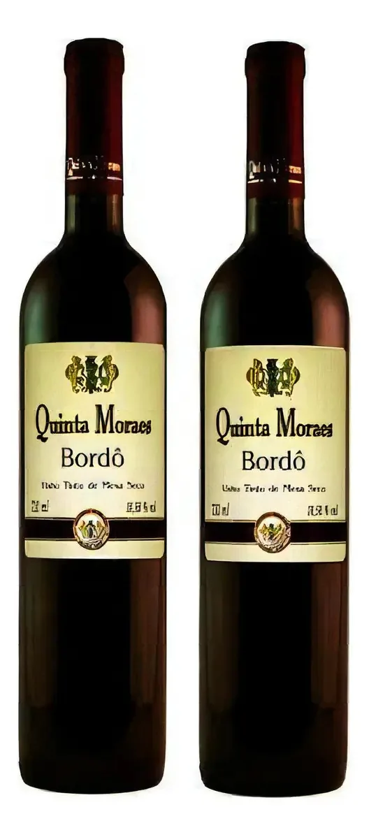 Kit 2 Vinhos Quinta Moraes Tinto Bordo Seco
