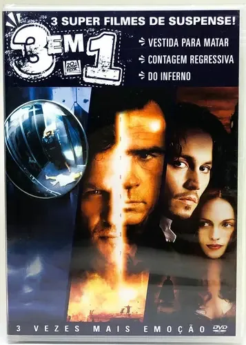 DVD Três Filmes de Suspense: Vestida Para Matar, Contagem Regressiva e Do Inferno