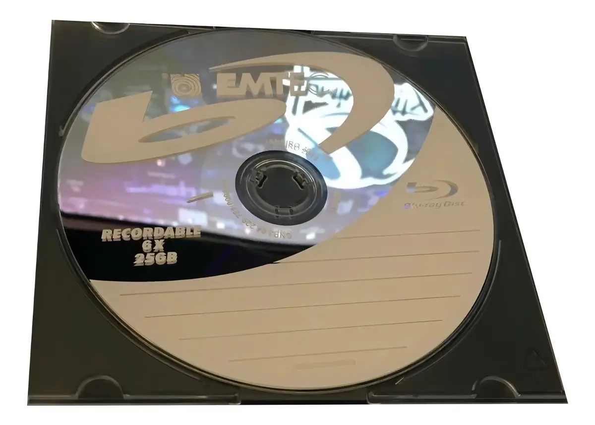 BD-R 25GB Emtec 6x 100 Unidades Armazenamento e Gravação de Vídeos