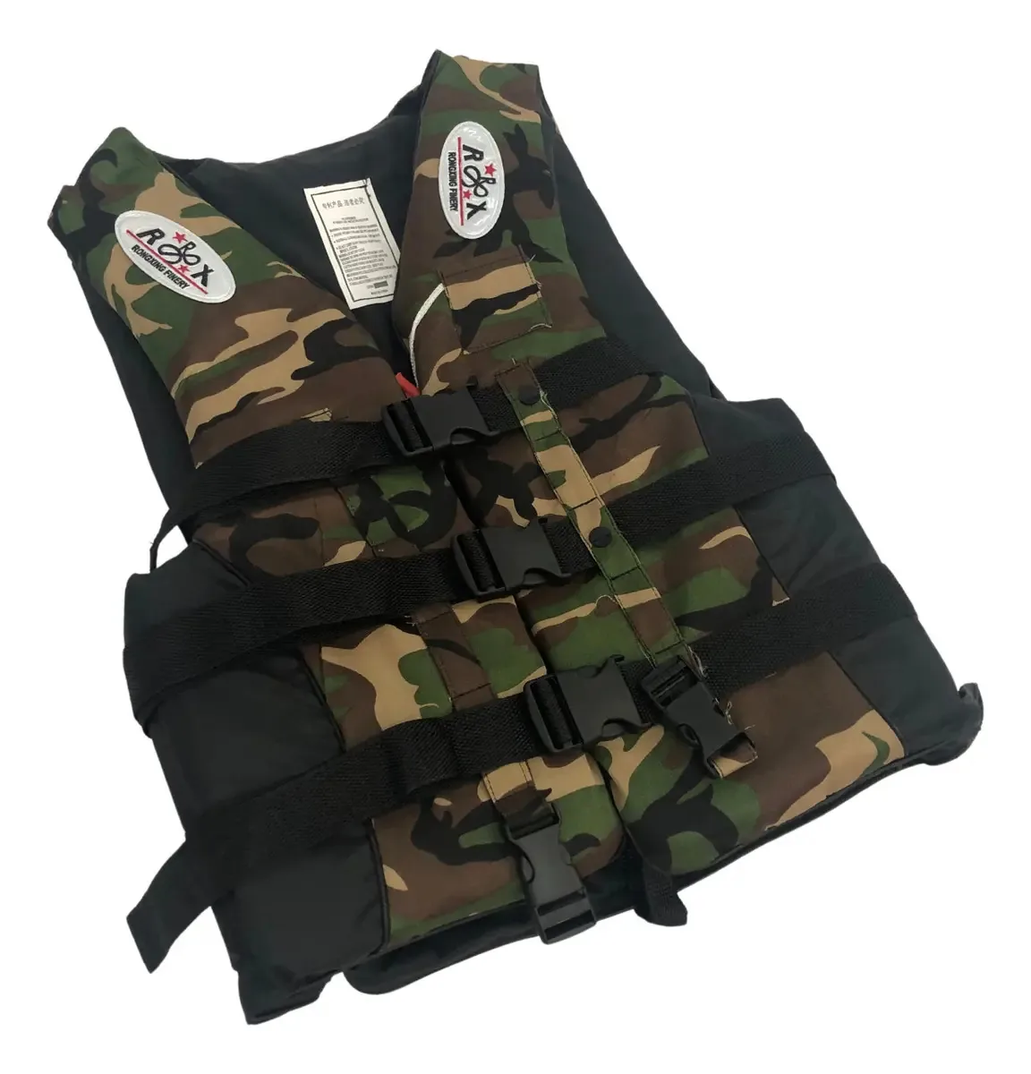 Flutuador Camuflado 90kg Colete Salva Vidas Jet Ski C/ Apito