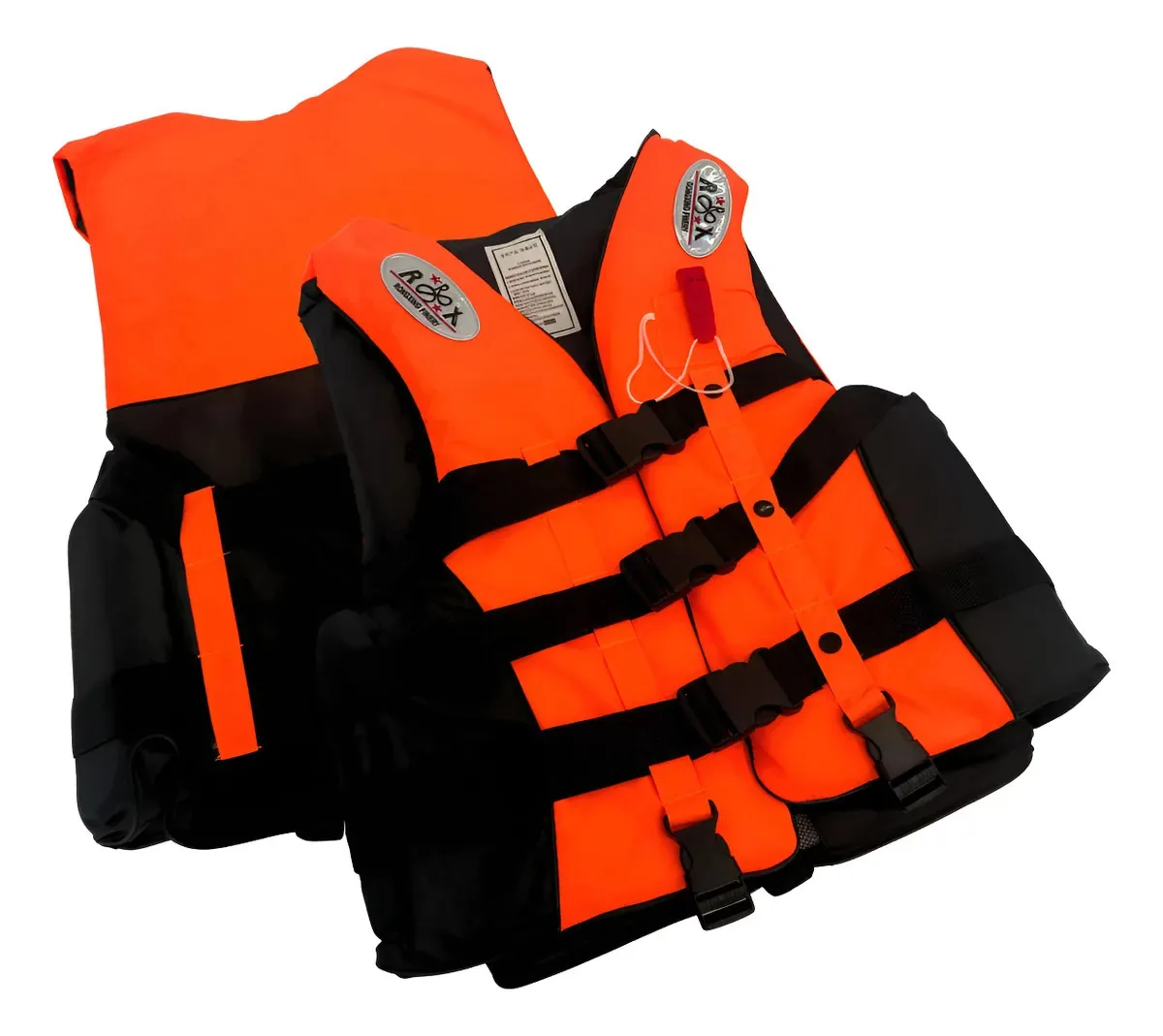 Colete Flutuador Salva Vidas Até 90kg Laranja Jet Ski Pesca