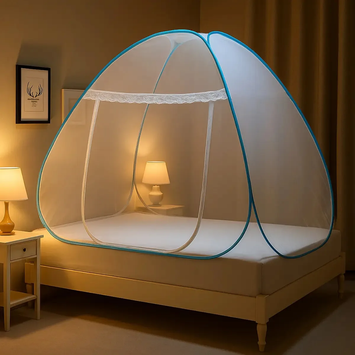 Barraca Mosquiteiro Transparente Tenda Cama Portátil + Bolsa