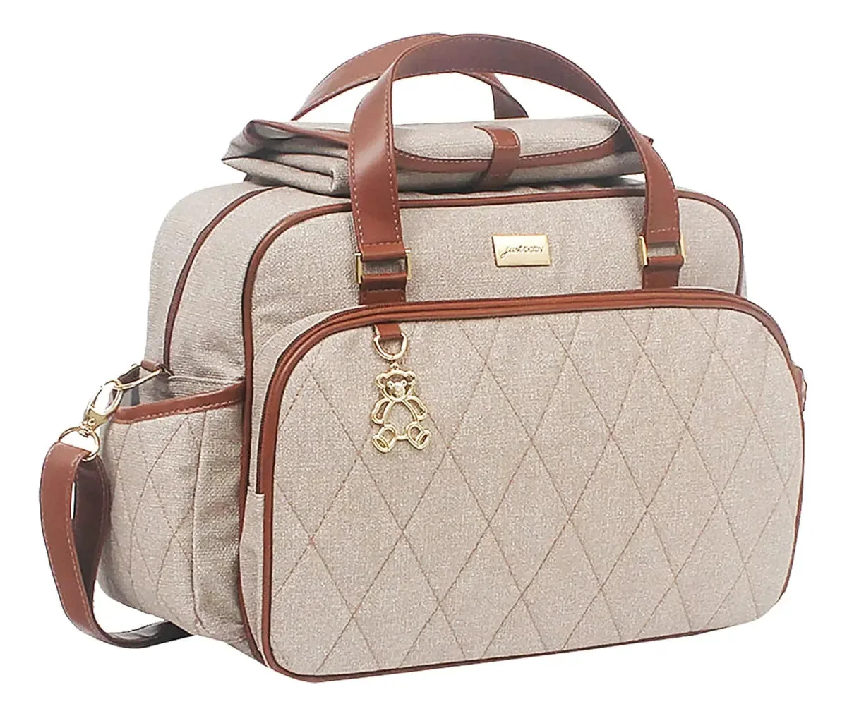 Bolsa Maternidade Para Bebê Chicago Bege Just Baby