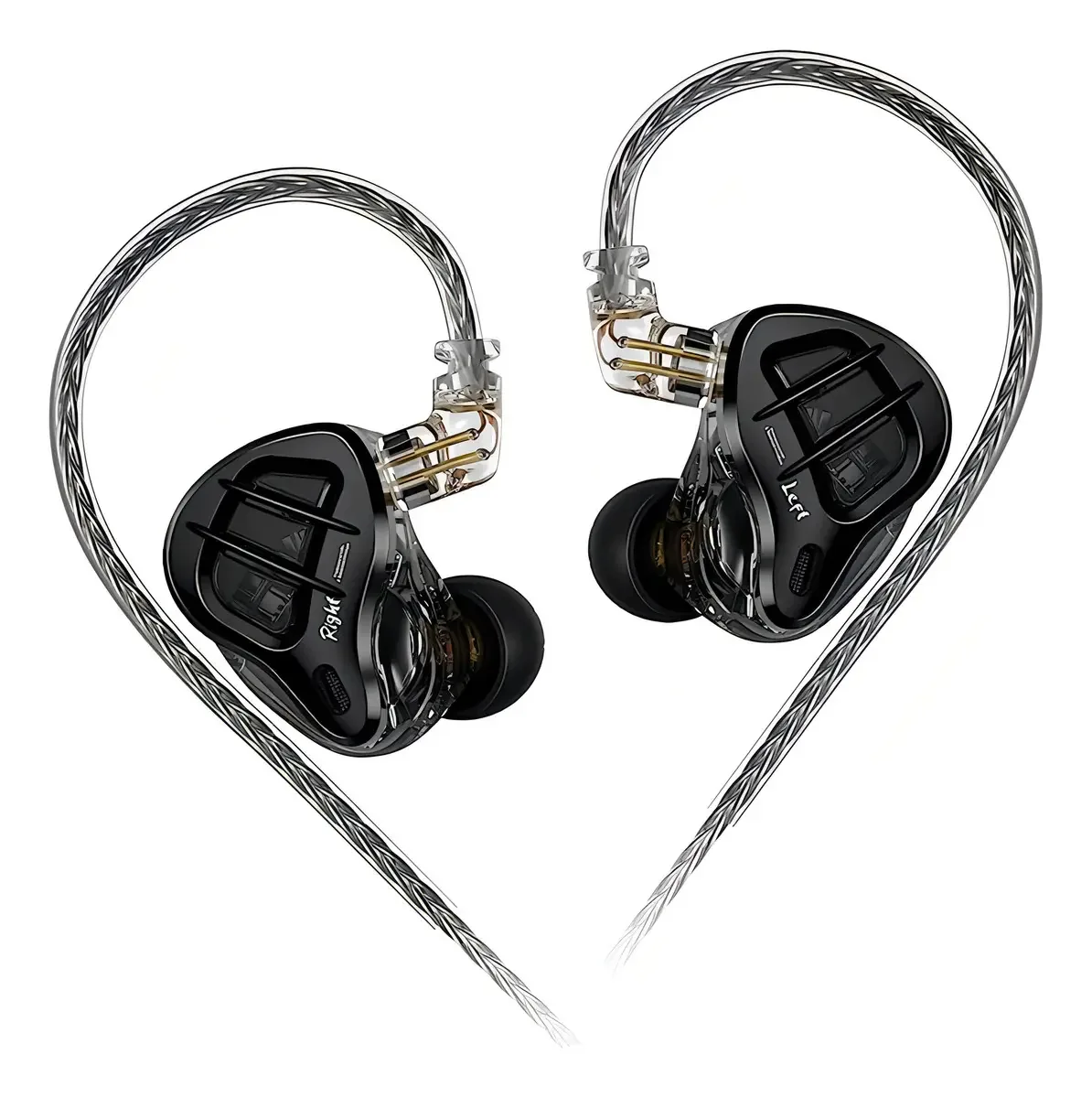 Fone In-ear Kz Zar 16 Drivers + M-vave Wp-9 Cor Preto