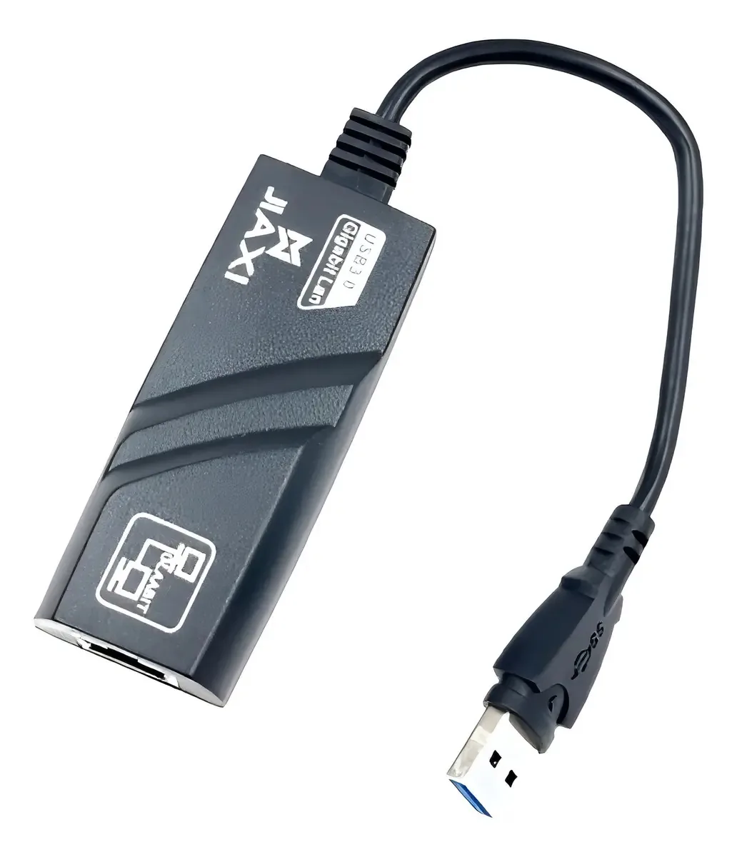 Adaptador Usb 3.1 Ethernet Pc Internet Rede 10/100/1000mbps Preto