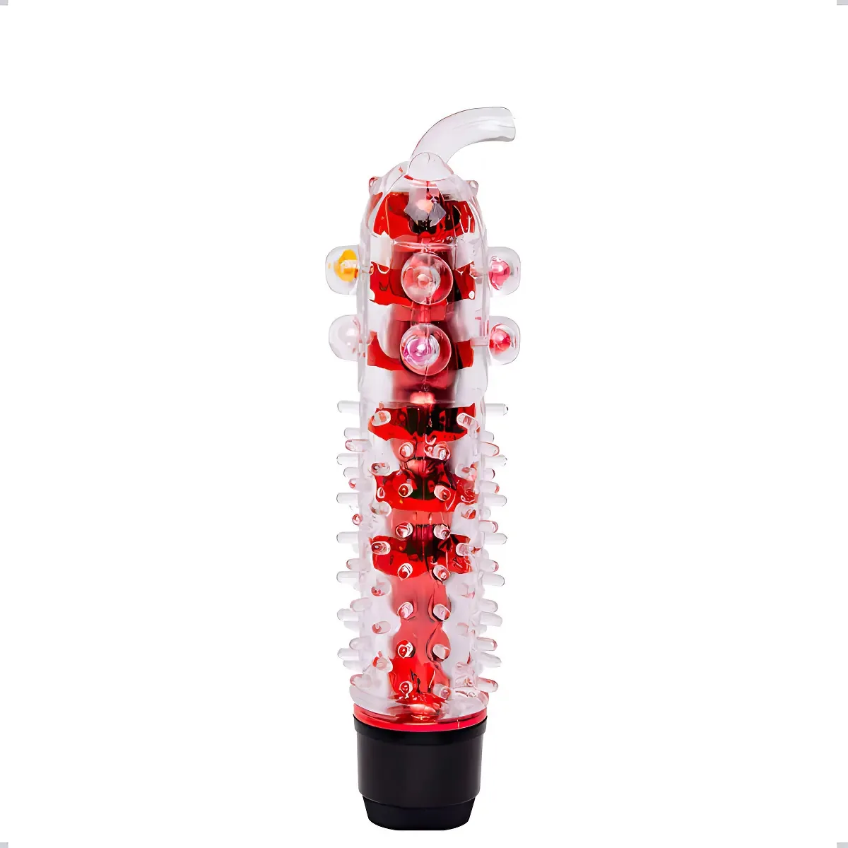 Vibrador Multivelocidade Texturizada Esferas Massageadoras Cor Vermelho